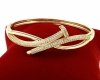 1266 Bransoletka złota elegancka 6cm pozłacana 14k bangla Xuping